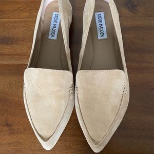 Camel Steve Madden Feather Loafers